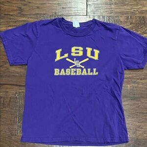 Youth Medium Purple LSU Baseball T-Shirt
